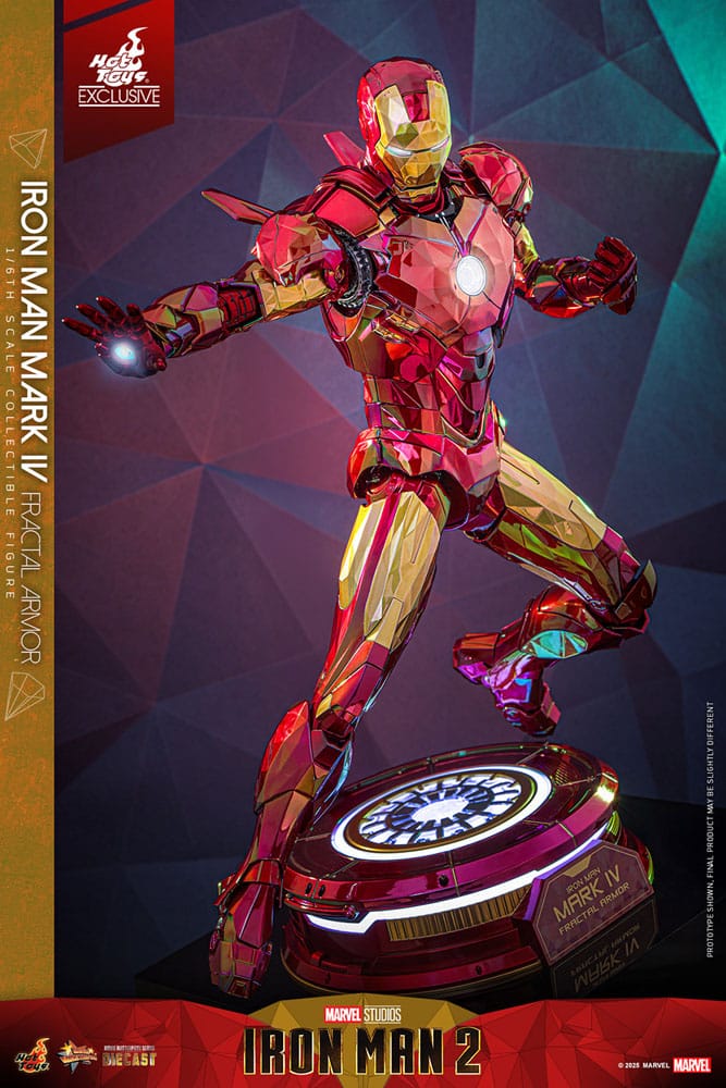 🔴PRE-ORDER Iron Man Mark VI (Fractal Armor) Hot Toys Exclusive 1/6 Iron Man Figura Movie Masterpiece Diecast