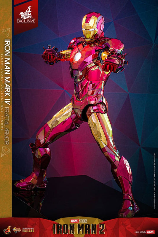 Iron Man Mark VI (Fractal Armor) Hot Toys Exclusive 1/6 Iron Man Figura Movie Masterpiece Diecast