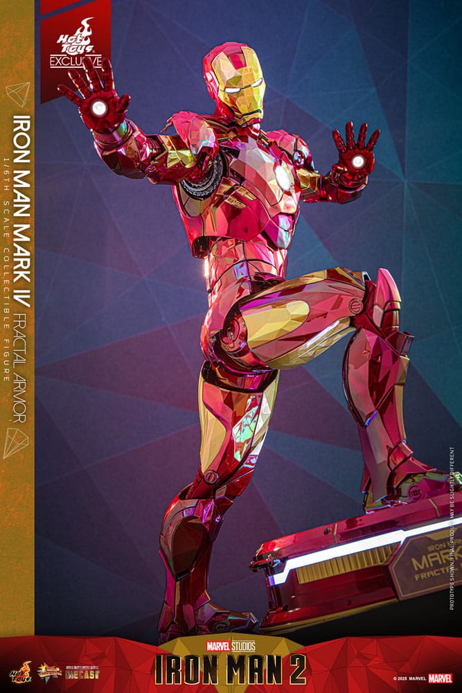 🔴PRE-ORDER Iron Man Mark VI (Fractal Armor) Hot Toys Exclusive 1/6 Iron Man Figura Movie Masterpiece Diecast