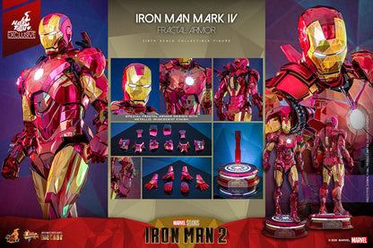 🔴PRE-ORDER Iron Man Mark VI (Fractal Armor) Hot Toys Exclusive 1/6 Iron Man Figura Movie Masterpiece Diecast