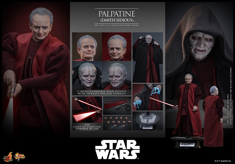 🔴PRE-ORDER Palpatine (Darth Sidious) 1/6 Star Wars: Episodio III - La venganza de los Sith Figura
