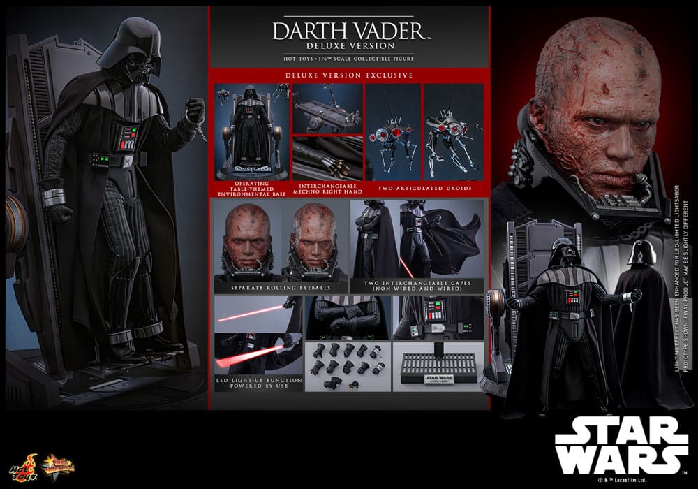 🔴PRE-ORDER Darth Vader (Deluxe Version) 1/6 Star Wars: Episodio III - La venganza de los Sith Figura Movie Masterpiece