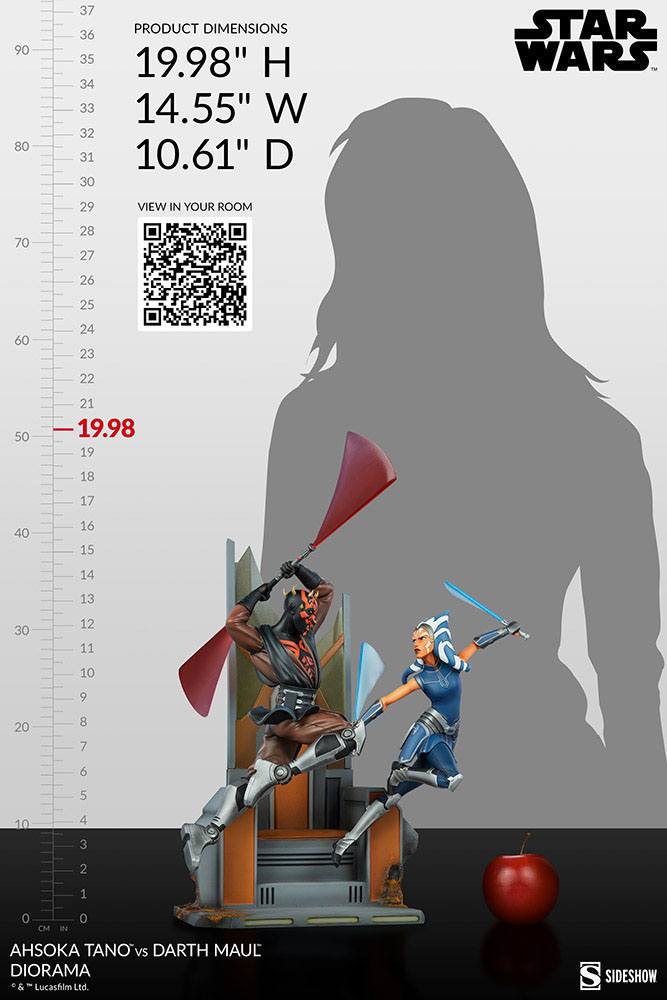 Ahsoka Tano vs Darth Maul 51 cm Star Wars: The Clone Wars Diorama
