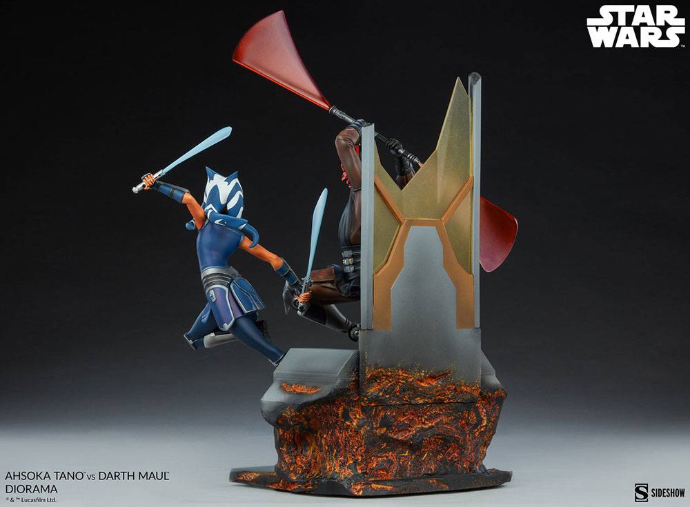 Ahsoka Tano vs Darth Maul 51 cm Star Wars: The Clone Wars Diorama