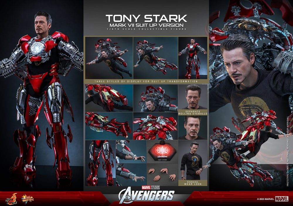 🔴PRE-ORDER Tony Stark (Mark VII Suit-Up Version) 1/6 Los Vengadores Figura Movie Masterpiece