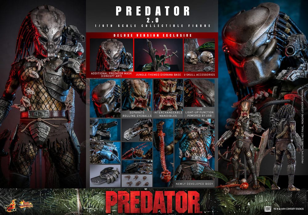 🔴PRE-ORDER Predator (2.0) Deluxe Version 1/6 Depredador Figura Movie Masterpiece