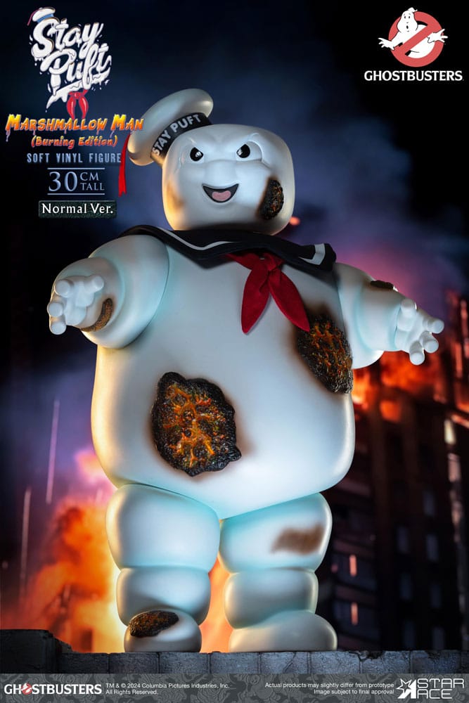 Marshmallow Man Burning Edition Normal Version 30 cm Ghostbusters Estatua Soft Vinyl Stay Puft
