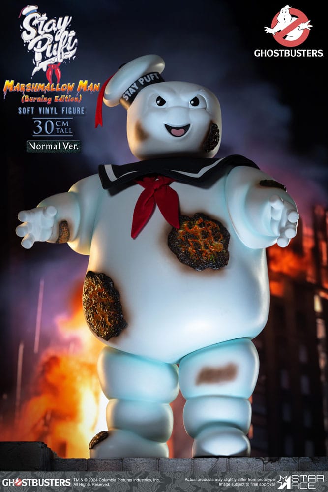 Marshmallow Man Burning Edition Normal Version 30 cm Ghostbusters Estatua Soft Vinyl Stay Puft